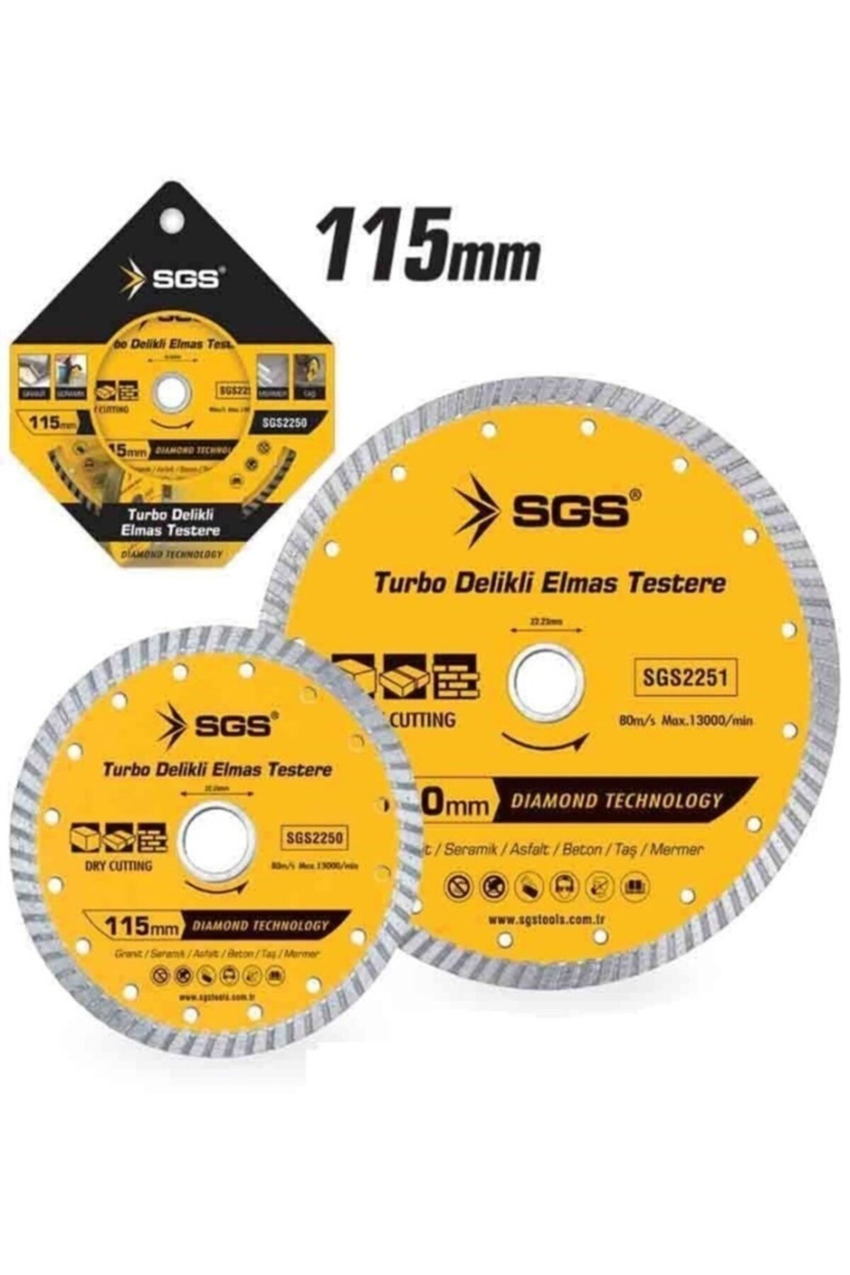 TURBO ELMAS TESTERE SGS  115 MM